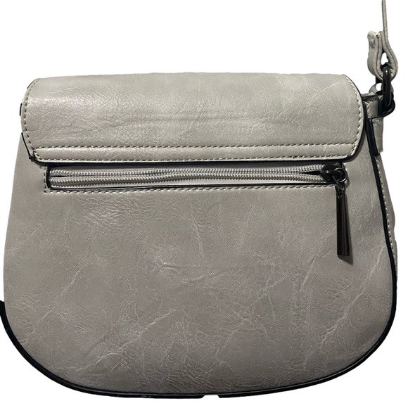 Jeane & jax vegan leather crossbody bag- Camille-🩶 ICE (grey) - Picture 3 of 8